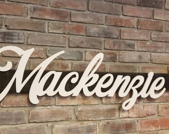 MacKenzie Name Cutouts, Baby Name Sign, Nursery Sign, Name Art, Word Art, Wood cutout sign, Name Sign, Cutout