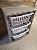 Gray Distressed Laundry Basket Holder - my absolute favorite grey 