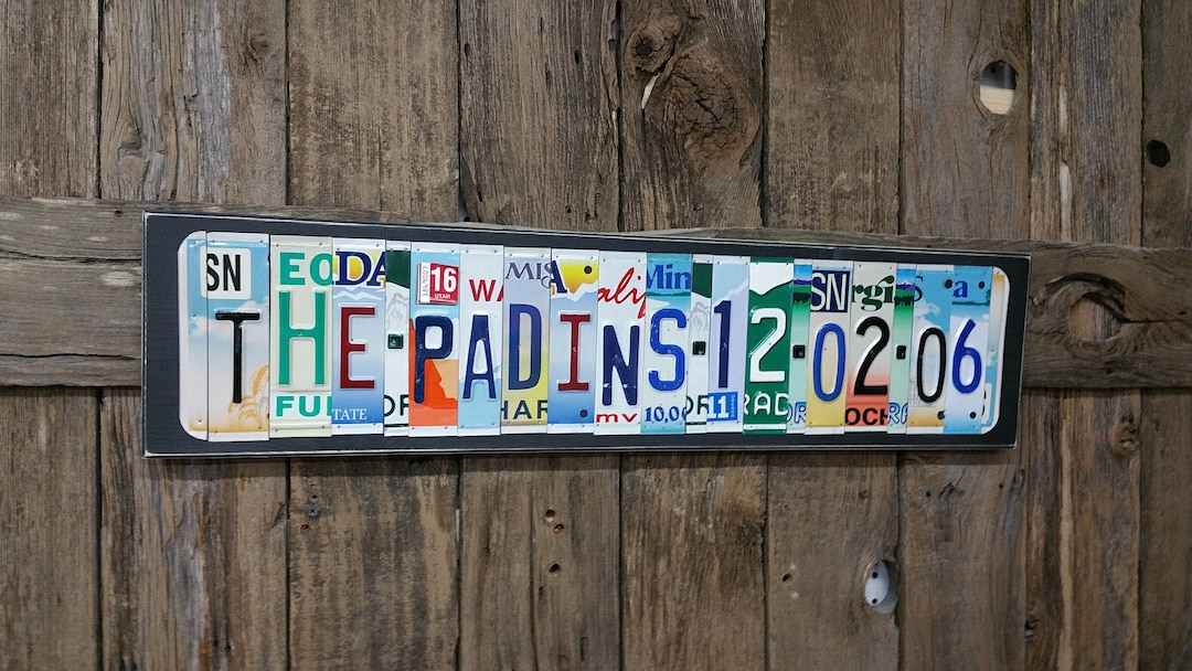 Custom License Plate Signs Personalized Gift Custom Gifts Unique Gifts