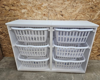 Large Family Laundry Basket Holder Laundry Storage organizer (Free Shipping) 2 basket unit