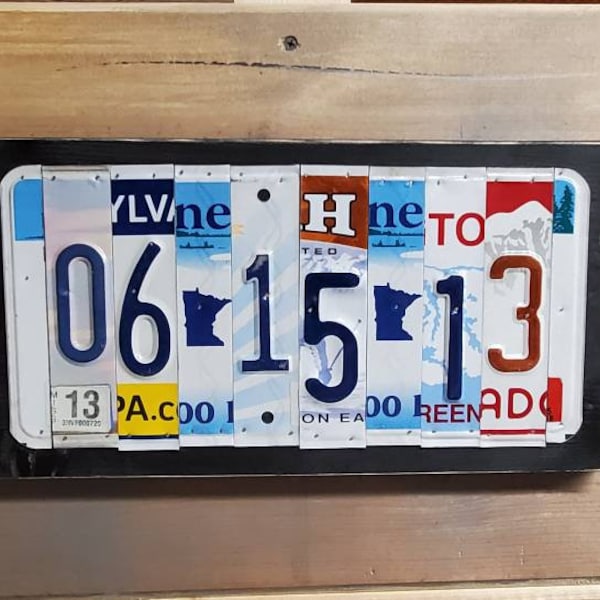 Tin anniversary gift. 10 year anniversary sign, license plate sign