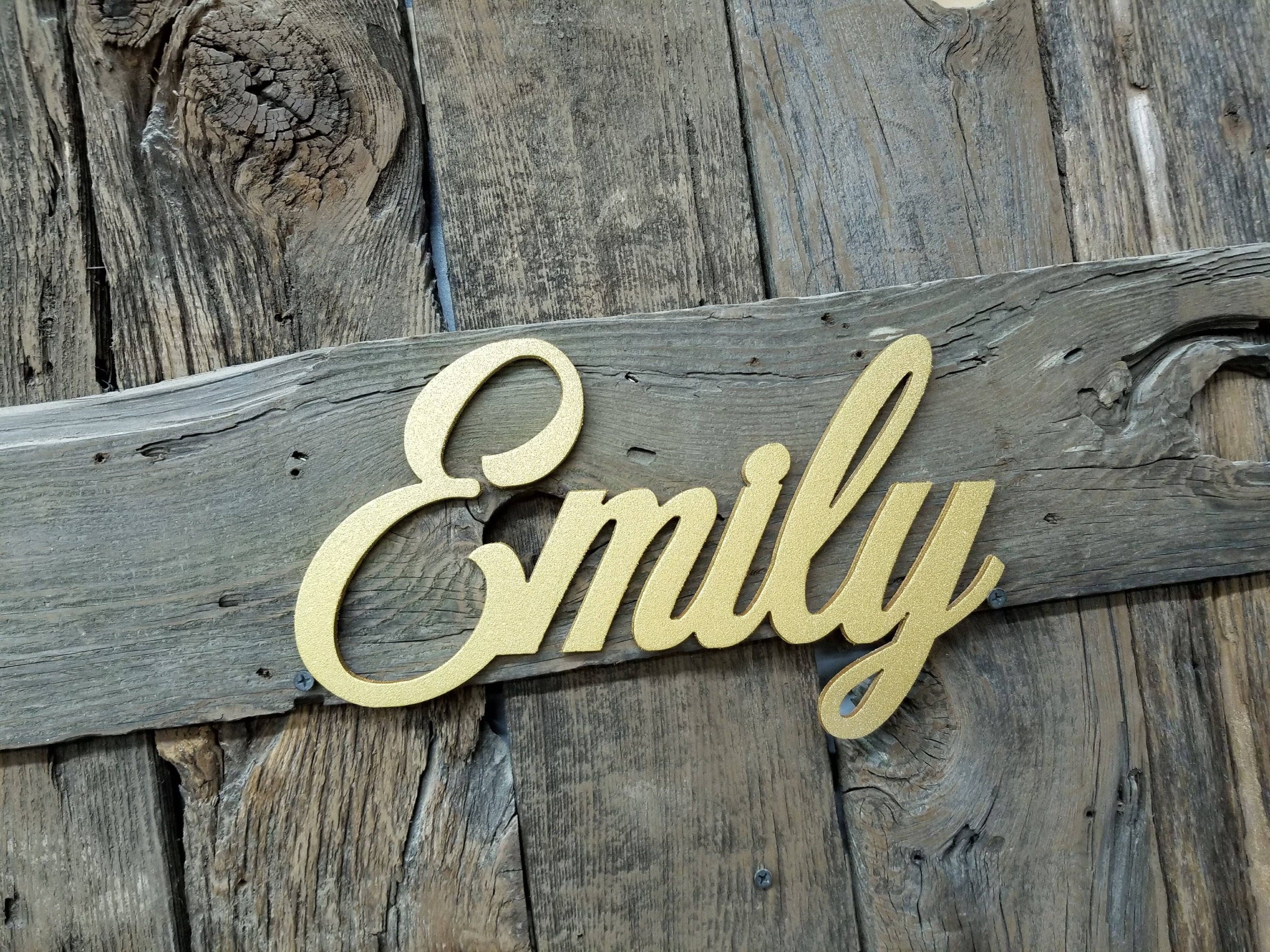 Name Emily Cutouts Baby Name Sign Nursery Sign Name Art | Etsy