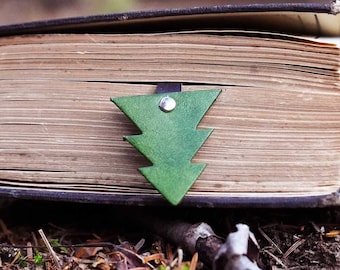 Leather Tree Bookmark / Handcrafted / Placeholder / Book Accessories / Bibliophile / Gift For A Reader / Faerie / Fantasy / Leather Goods