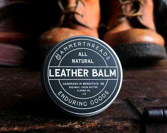 Leather Balm / Hand Crafted Leather Conditioner / All Natural Ingredients / Made In Canada