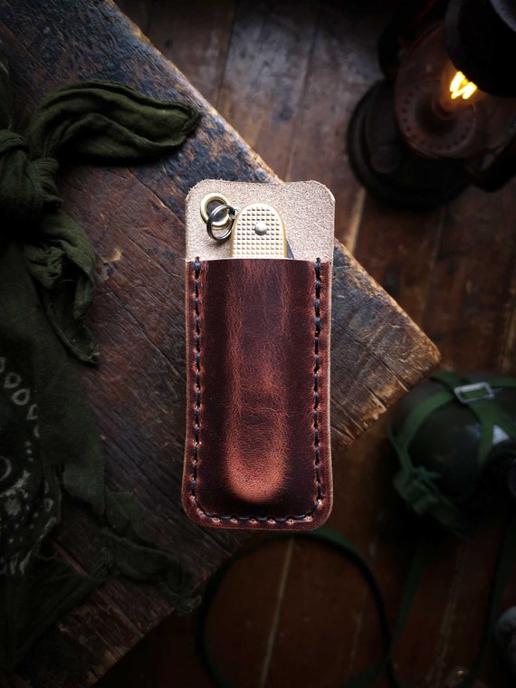 The Scout Leather Pocket Organizer / Custom EDC Gadget Gift Ideas /  Personalized Gear Wallet / Every Day Carry Pocket Slip / Knife Pouch 