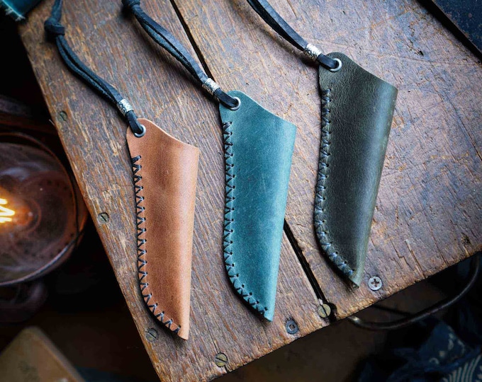 Leather Scissor Sheath - Spring / Every Day Carry Bushcraft Foraging ...