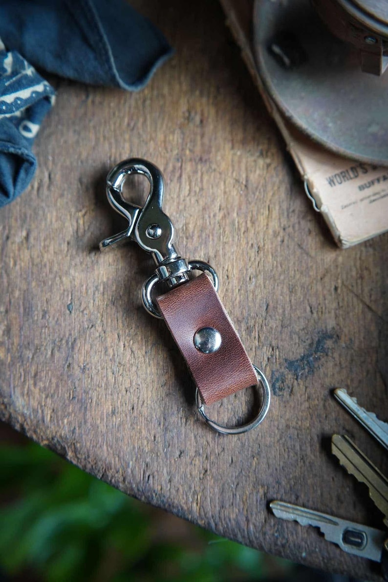 The Key Latch - Leather Keychain / Personalized EDC Essentials / Key Clip Lanyard / Every Day Carry / Gift Ideas Stocking Stuffer image 6