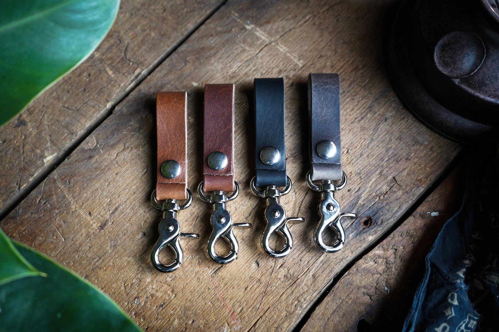 Vintage Leather Key Holder Handmade Hasp Closure Key Organizer