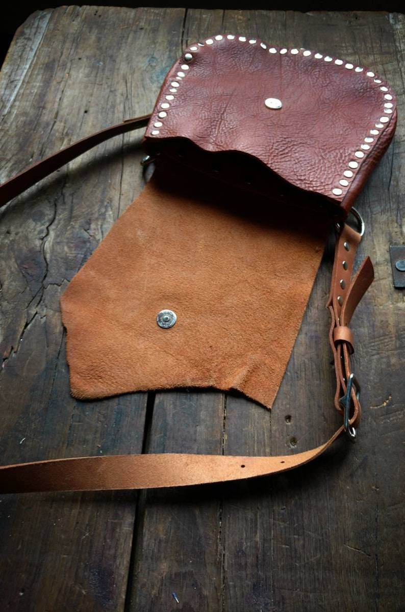 Leather Belt Bag Festival Gear Hip Bag Witch Dark Fashion Boho Purse Festival Belt Leather Pouch Hip Bag