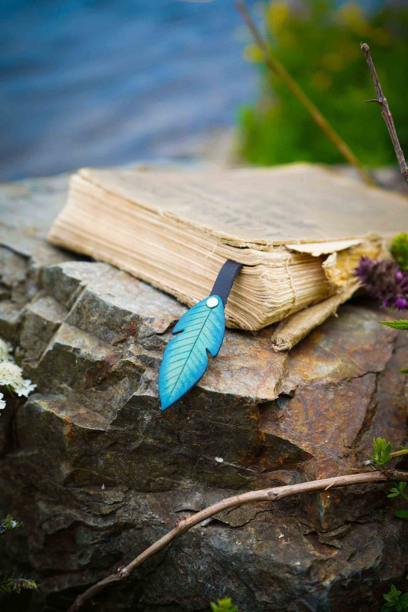 Leather Feather Bookmark Large / Handcrafted / Book Accessories / Bibliophile / Reader / Stocking Stuffer / Gift Ideas / Leather Goods image 7