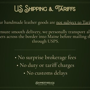 A graphic explaining the lead times. All items are handmade to order, please allow 4 to 10 business days for creation of your items. Delivery estimates are 2 to 14 business days in canada and7 to 13 business days in the USA. International packages will vary.