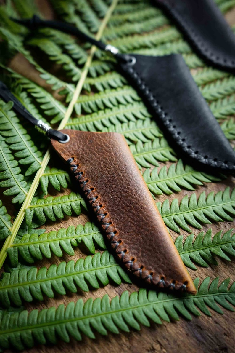 Scissor Sheath Oiled Leather / Sewing Scissors / Viking LARP Seamstress / Wild Craft Harvesting Gardener Gift / Every Day Carry Bushcraft image 4