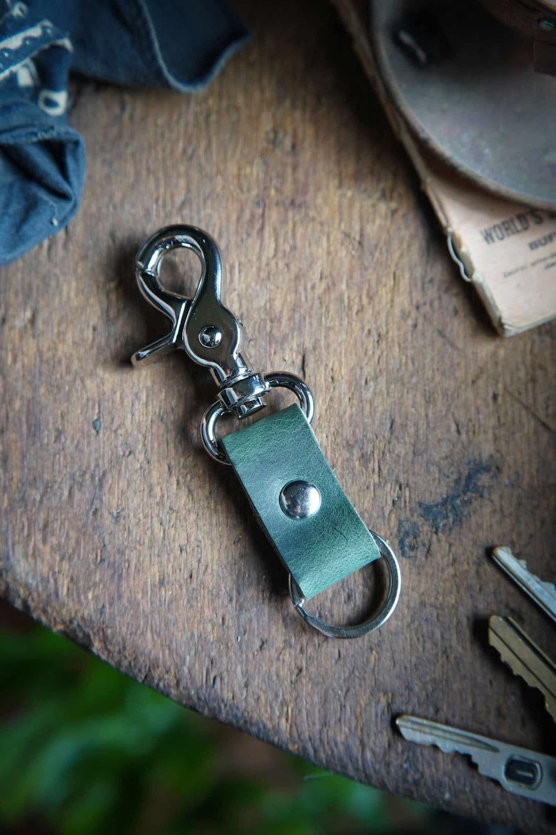 The Key Latch - Leather Keychain / Personalized EDC Essentials / Key Clip Lanyard / Every Day Carry / Gift Ideas Stocking Stuffer image 9