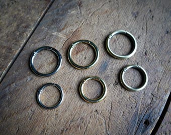 One Opening O Ring - Spring Ring Clip - Keychain or Bag Charm Attachment