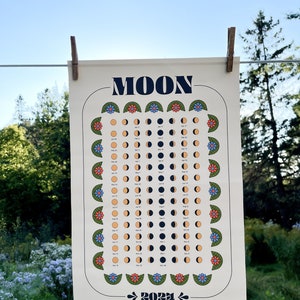 2024 Moon Phase Calendar - Cream