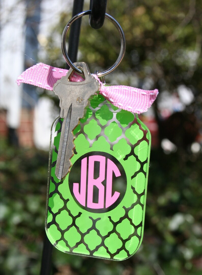 Personalized Acrylic Mason Jar Keychain OR ornamet Etsy