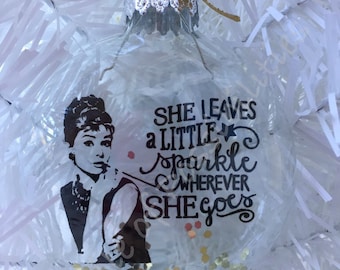 She leaves a little sparkle ornament