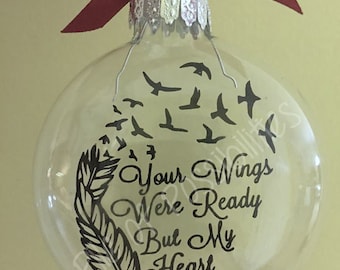 Your Wings Floating Memorial Ornament.