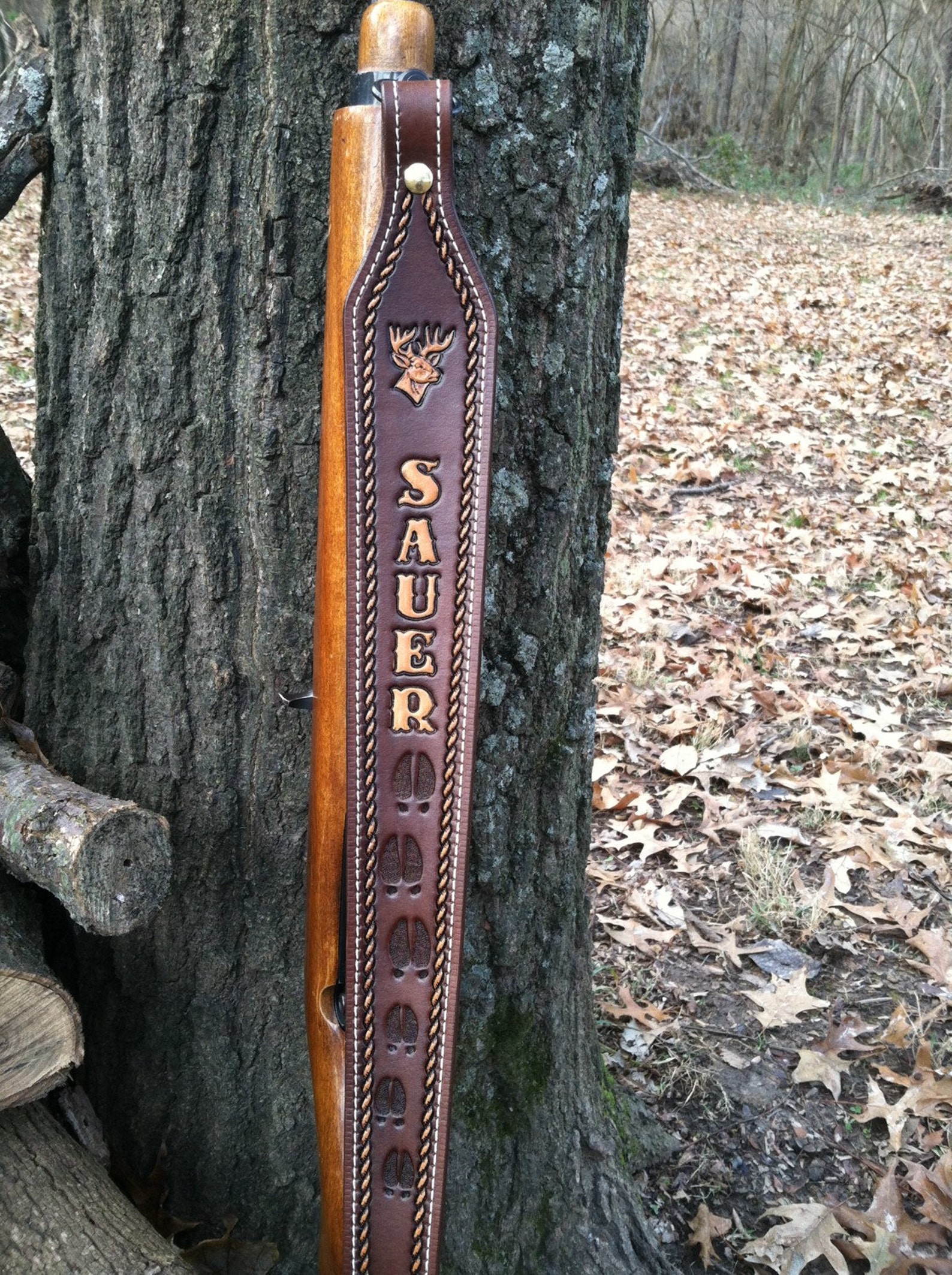 Custom personalized made leather gun rifle shotgun sling with Etsy