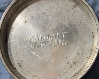 Vintage Calumet Embossed Tin Cake Pan