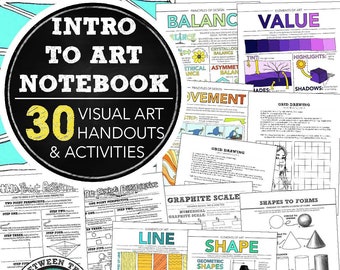 Middle, High School Introduction to Art Notebook: 30 Handouts, Worksheets, More