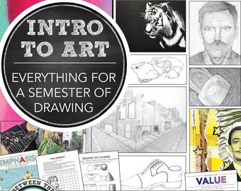 Intro to Drawing Curriculum: Everything You Need to Teach a Semester Art Class, Middle, High School Art