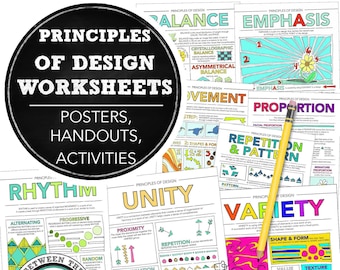 Principles of Design Worksheets, Activities, Posters, Using the Elements of Art