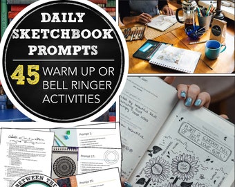 Middle, High School Art: Daily Sketchbook Prompts, Class Opener or Bell Ringer