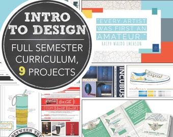 Art Curriculum Intro to Graphic Design for Middle School Art & High School Art