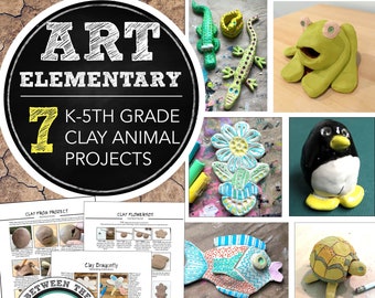 Elementary Clay Lesson: Animal Clay Unit, 7 Projects, Art Lessons, Handouts