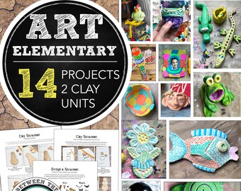 Air Dry Clay Elementary Art Curriculum: 2 Units, 14 Projects