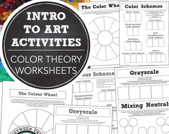 Elementary, Middle, or High School Art: Color Theory & Color Mixing Worksheets