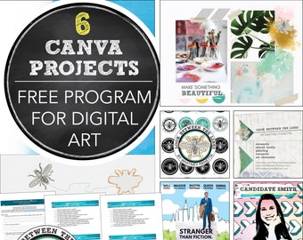 Digital Design, Graphic Design Canva Projects: Middle, High School Art Lessons