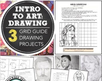 Grid Method Drawing Unit: 3 Grid Drawing Projects for Middle, High School Art