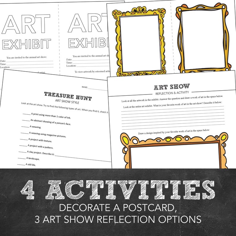 Elementary & Middle School Art Show Exhibit Pack: Timeline, Activities ...