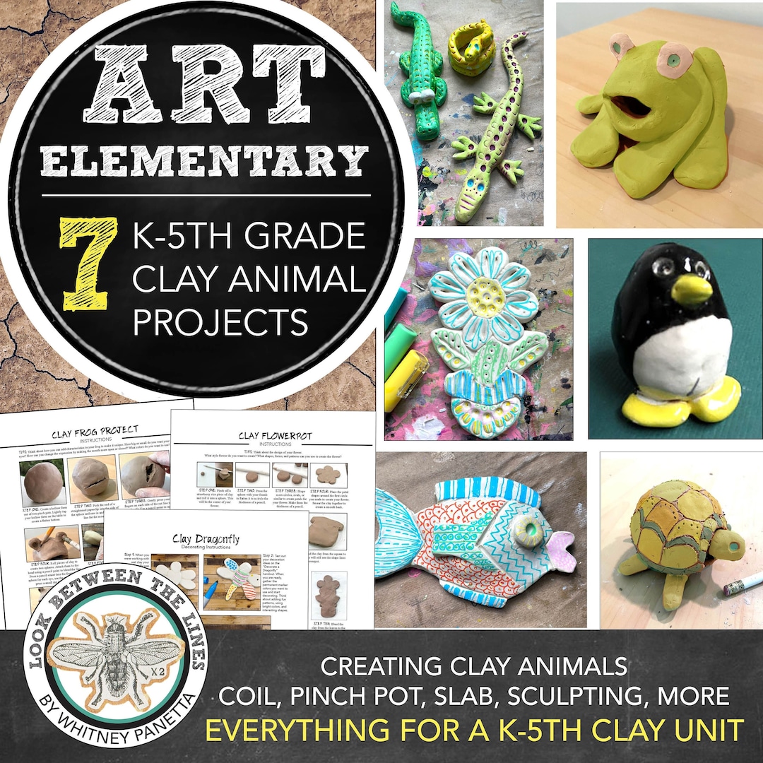 Elementary Clay Lesson: Animal Clay Unit, 7 Projects, Art Lessons ...