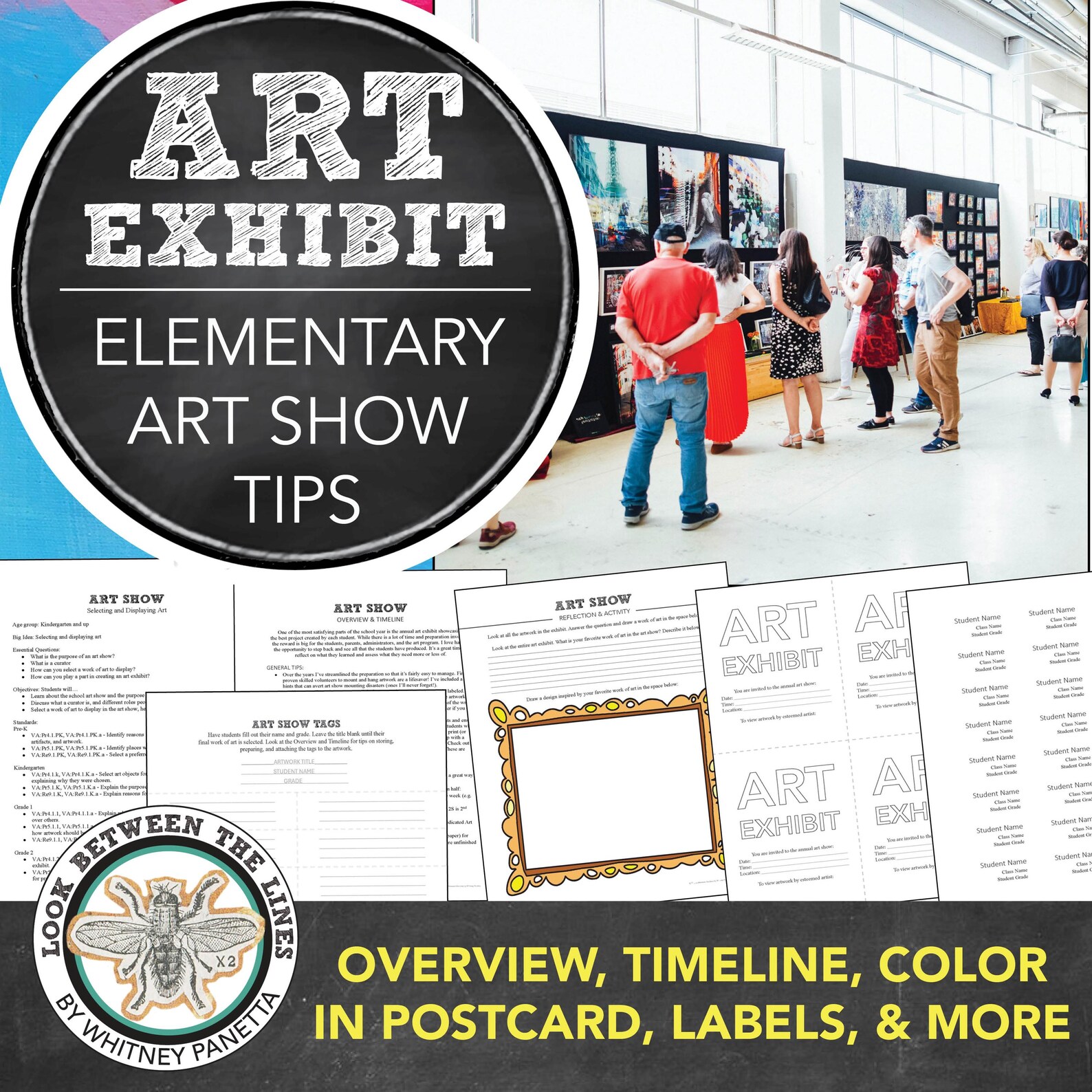 Elementary & Middle School Art Show Exhibit Pack: Timeline, Activities ...