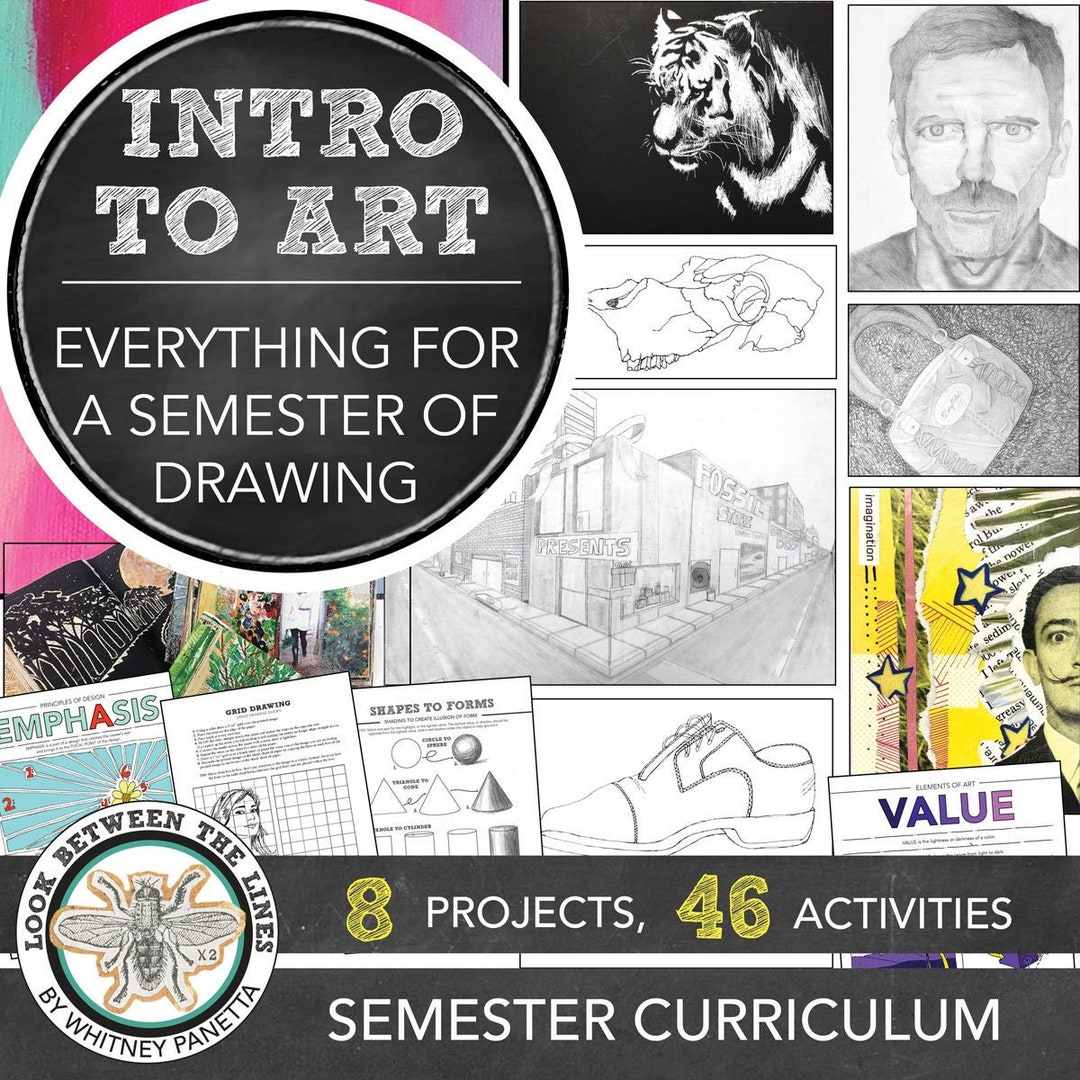 Drawing Curriculum: Semester Art Class - Middle & High School (digital ...