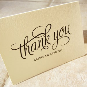 Simple fun Script personalizado gracias boda o parejas tarjeta de notas