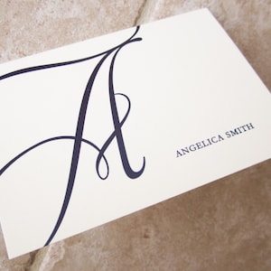 200 Monograma Guión Inicial Papelería Personalizada Tarjeta de Notas de Agradecimiento
