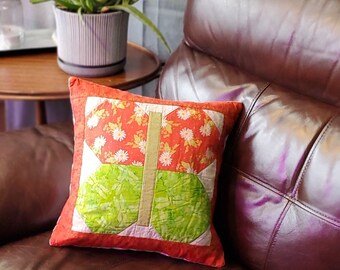 Butterfly Throw Pillow, Quilted 14, 16, 18, and 20-inch Square Pillow