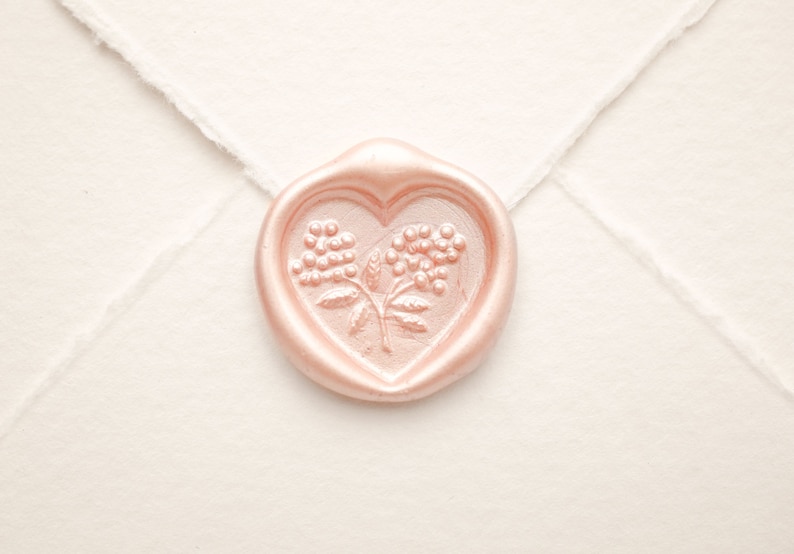 Heart flower Wax seal Sticker