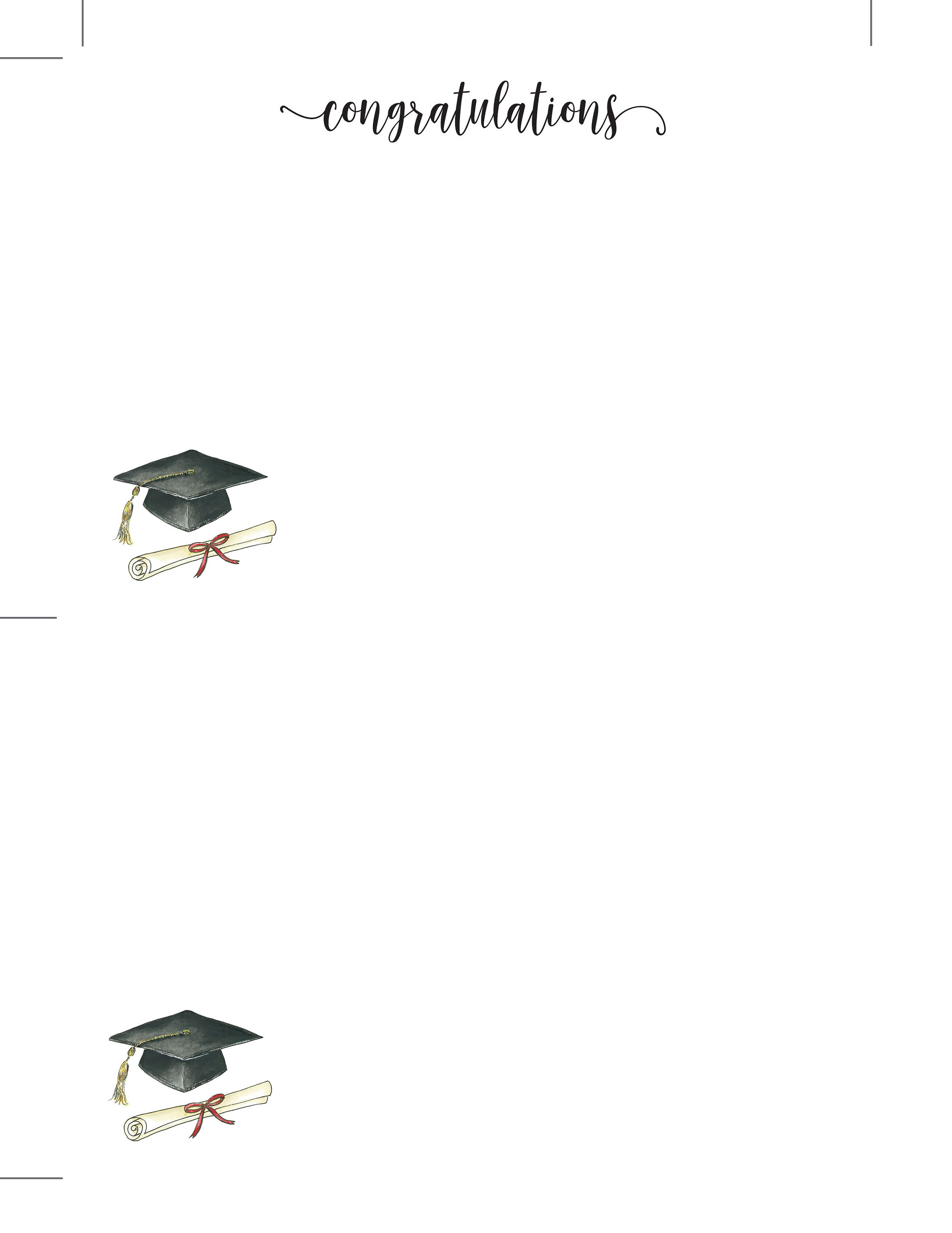 Printable Graduation Note Cards | Graduation | Digital Download ...