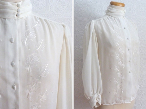 Embroidered Chiffon Blouse