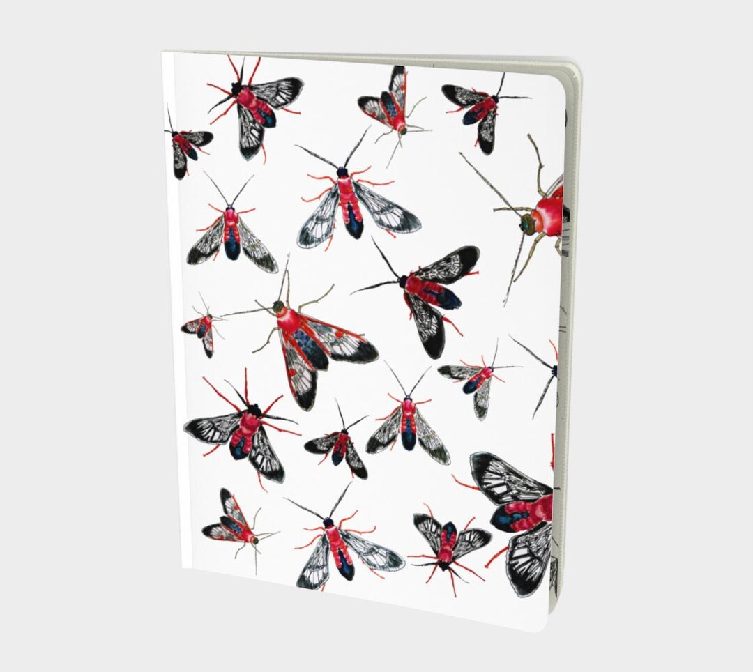 Moth Notebook Scarlet-bodied Wasp Moth Notebook Pad Stationary Journal Writing Sketch ...