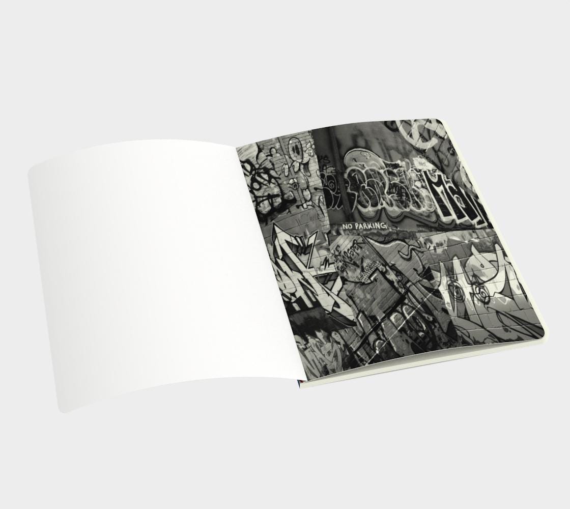 Graffiti Notebook Pad Stationary Writing Street Urban Art Spray Paint ...