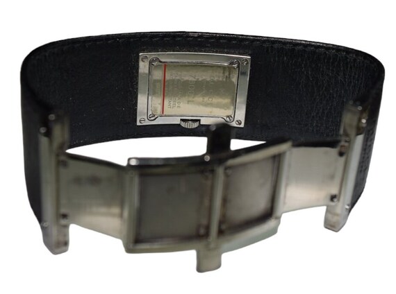 Gucci leather/stainless cuff watch Gucci Stainless Steel Unisex Watch Model 7700M - Lippa main image 2