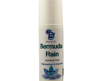 Bermuda Rain Scented Aluminum Free Deodorant, All Natural, Safe, Made in The USA, Diva Stuff