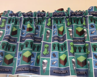 Minecraft Curtains Etsy