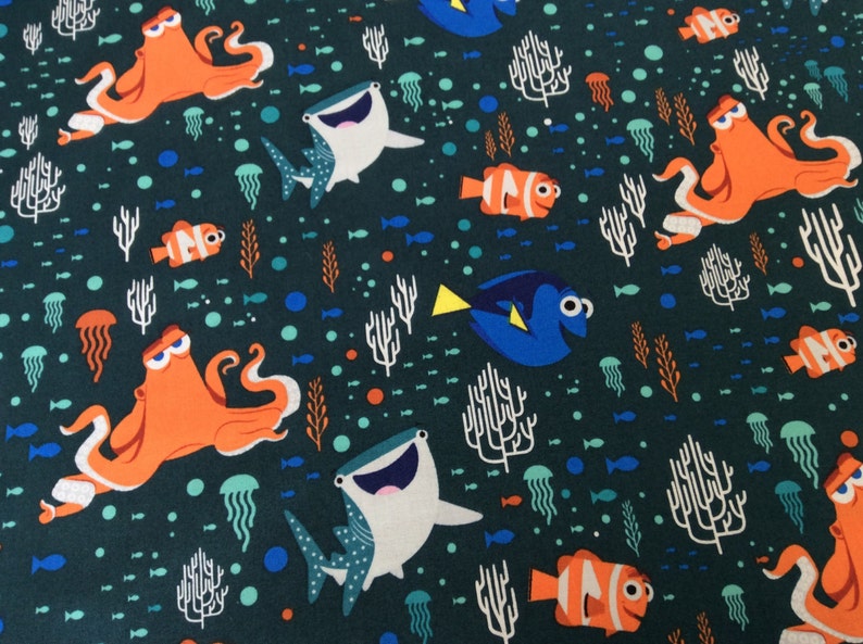 Finding Dory Characters Curtain Valance 41 Wide X Etsy